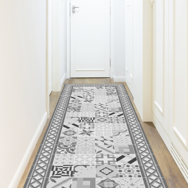 Tapis PVC Mosaïko NICOLE GRIS